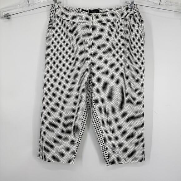 Talbots Plus size Capri Pants size 18 Basket weave Print Black White 22" Inseam - Picture 11 of 11